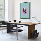 Canvas Print of Abstract Sculpture with Purple Halo