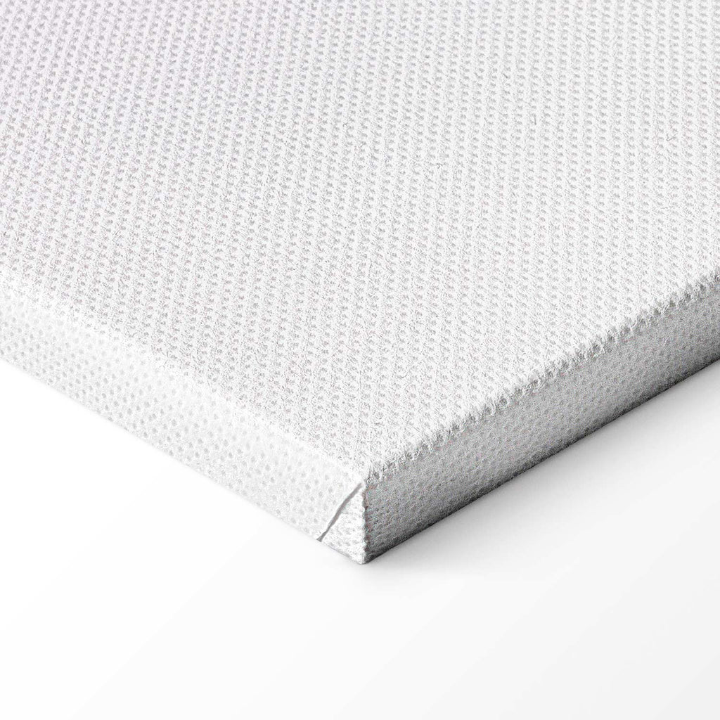 Metallic Abstract Silver Forms Mint-Purple Canvas Print