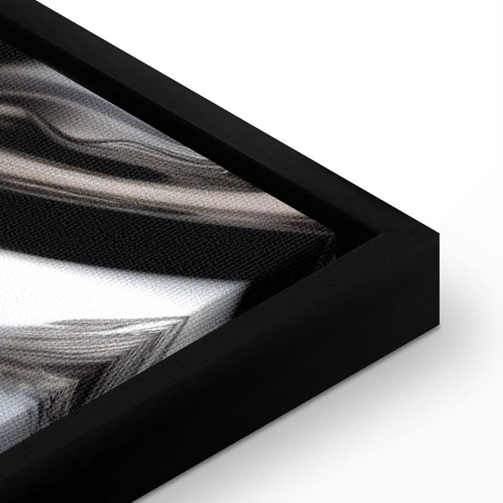 Abstract Canvas Print with Silver Forms