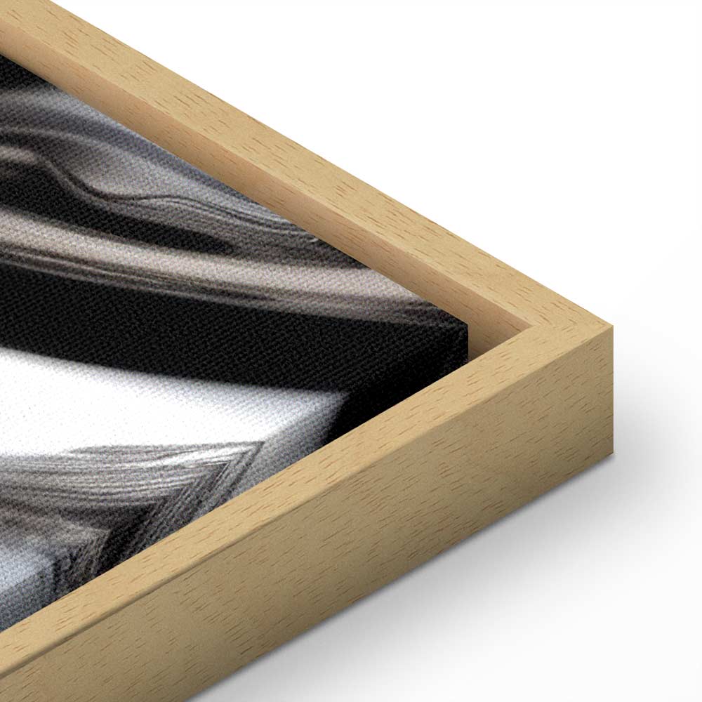 Abstract Canvas Print with Silver Forms