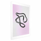 Silver Metallic Fluid Figure Gradient Poster