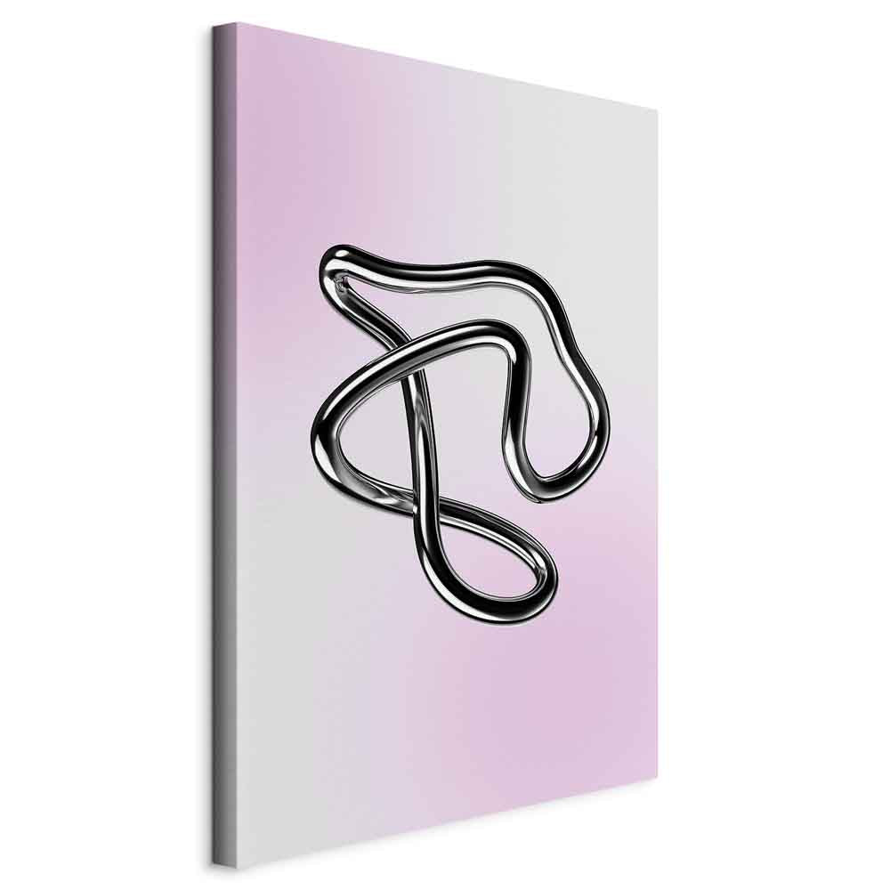 Captivating Canvas Print Featuring Fluid Metallic Design