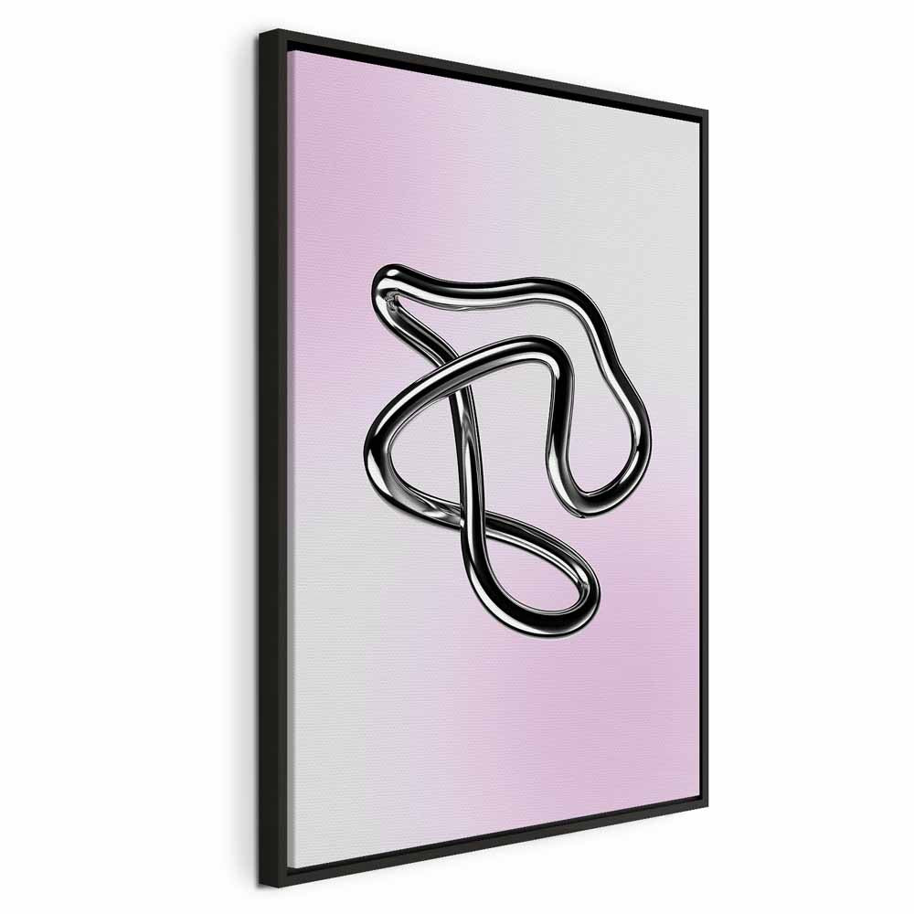 Captivating Canvas Print Featuring Fluid Metallic Design