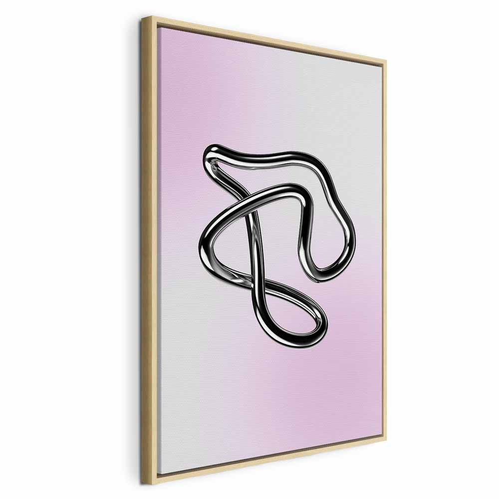 Faszinierender Leinwanddruck mit fließendem Metallic-Design