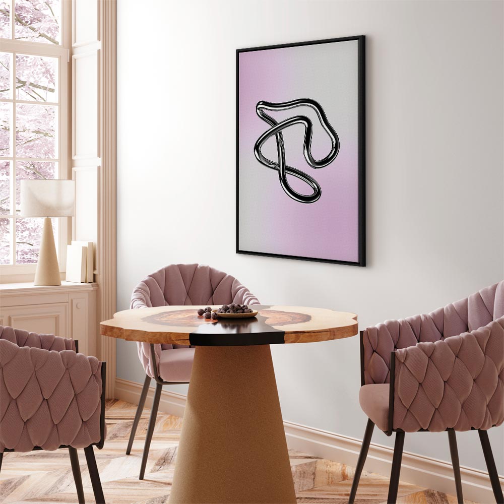 Faszinierender Leinwanddruck mit fließendem Metallic-Design