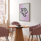 Faszinierender Leinwanddruck mit fließendem Metallic-Design