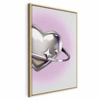 Cosmic Heart Canvas Print with Purple Background