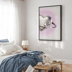 Cosmic Heart Canvas Print with Purple Background