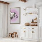 Cosmic Heart Canvas Print with Purple Background