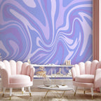 Purple Abstract Wall Mural Transforming Spaces
