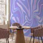Purple Abstract Composition Wall Mural
