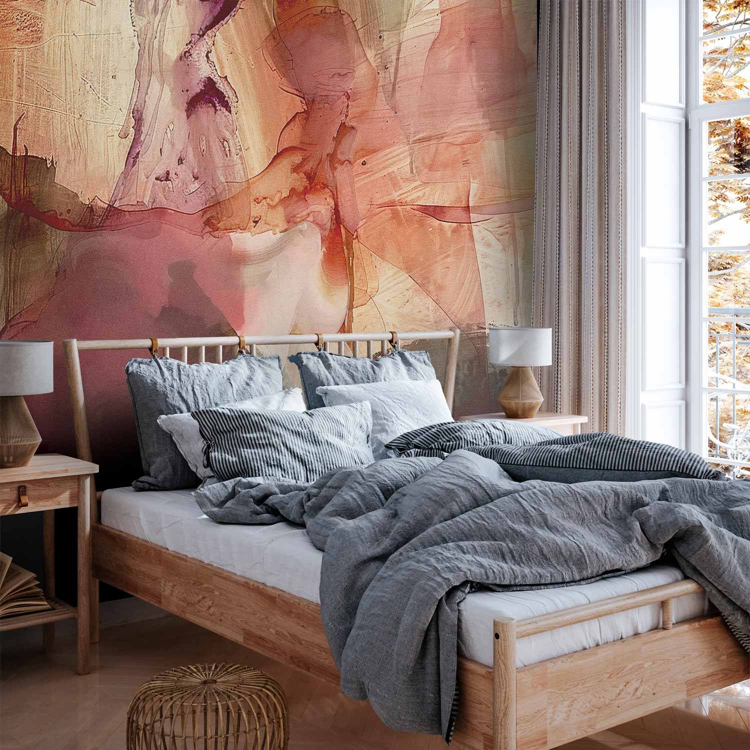 Spring Watercolor Abstract Wall Mural