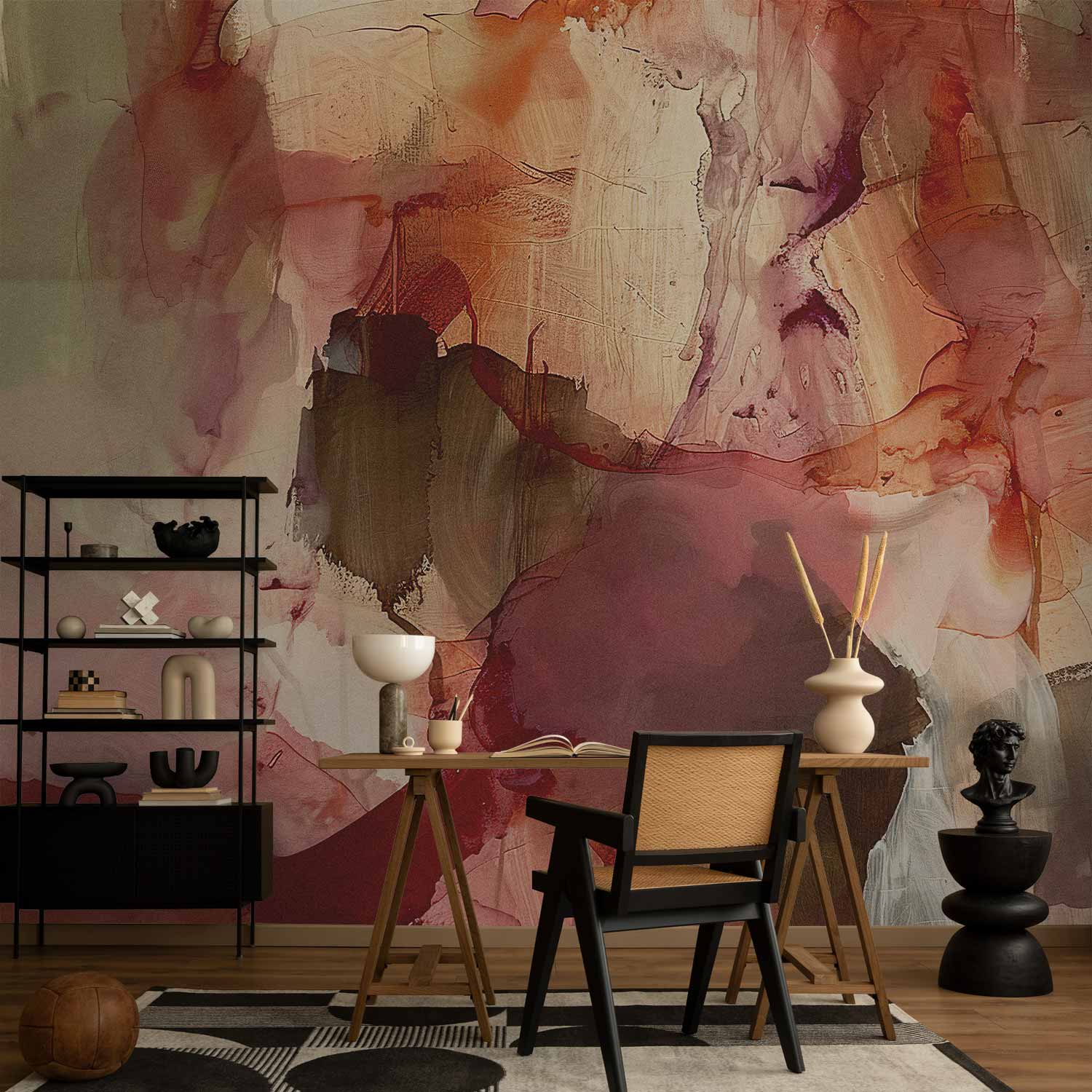 Spring Watercolor Abstract Wall Mural