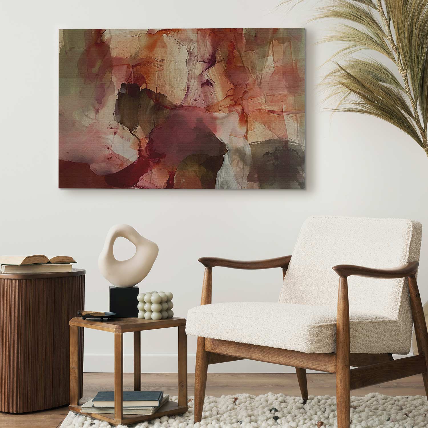 Abstract Spring Watercolor Composition Canvas Print