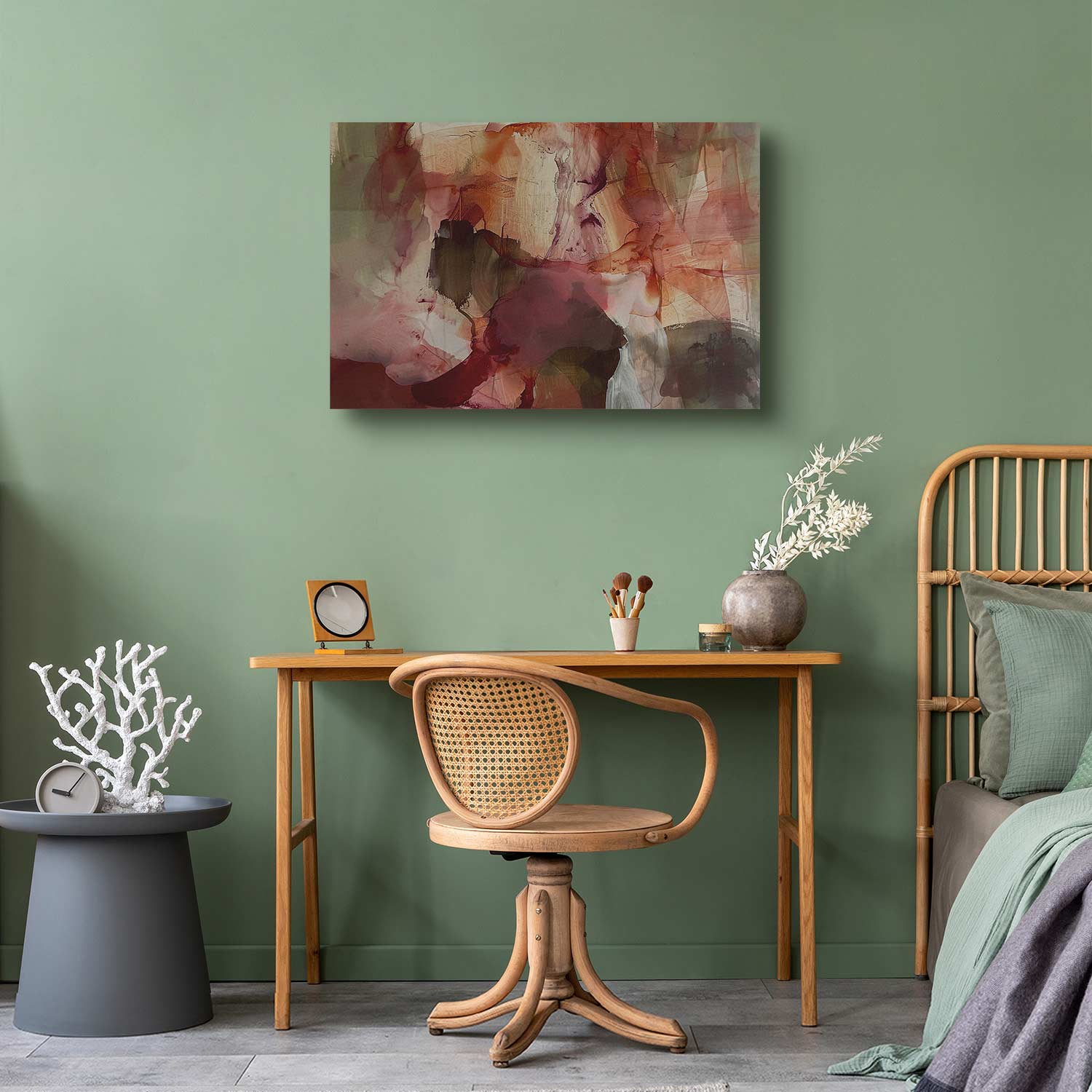 Abstract Spring Watercolor Composition Canvas Print