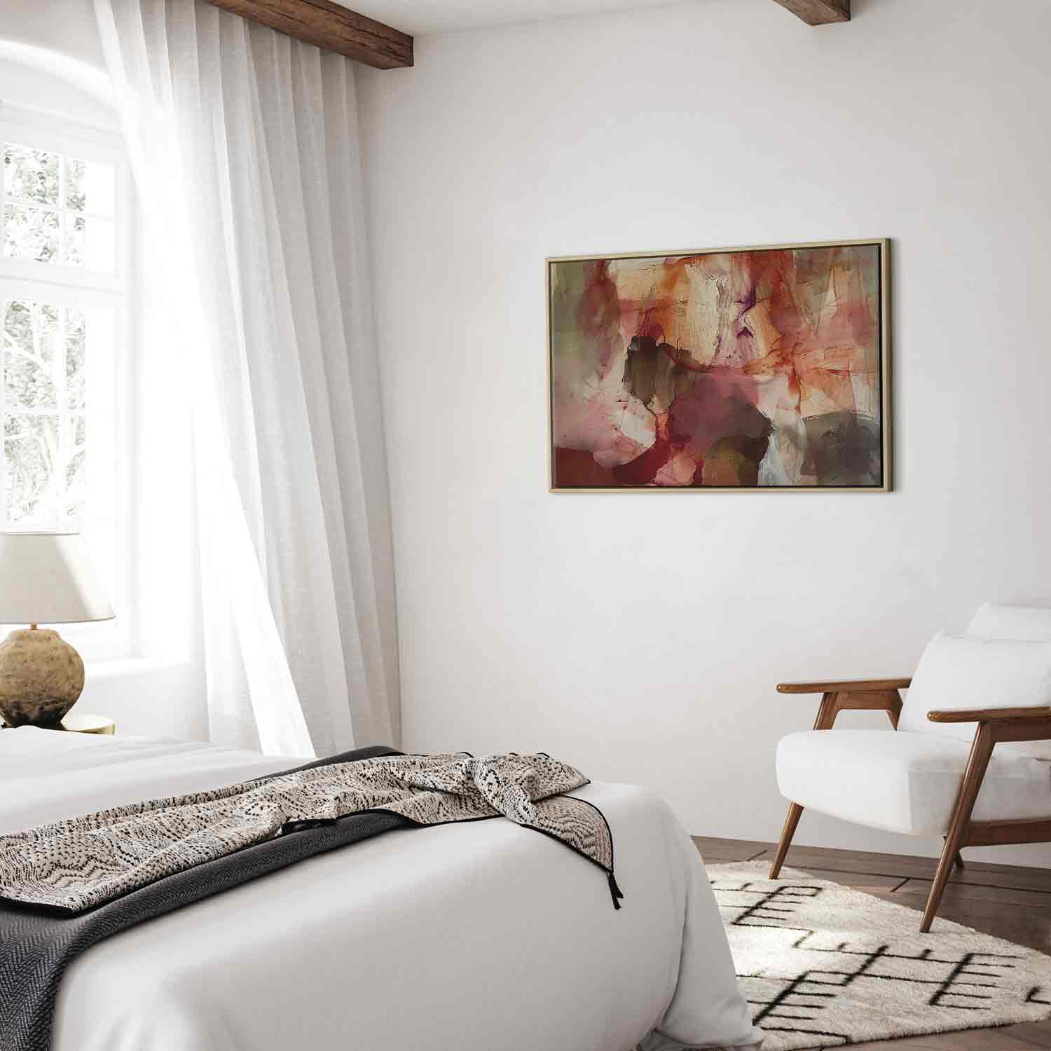 Abstract Spring Watercolor Composition Canvas Print