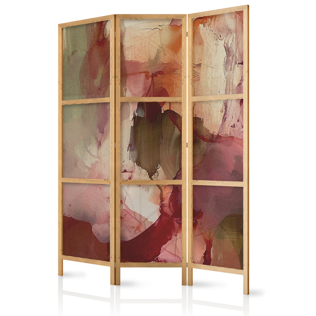 Japanese Room Divider with Rose Abstraction