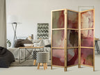 Japanese Room Divider with Rose Abstraction