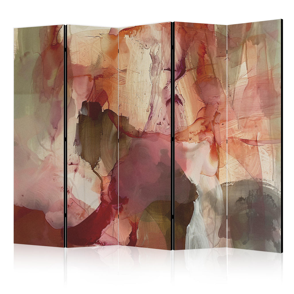 Elegant Room Divider with Abstract Floral Design