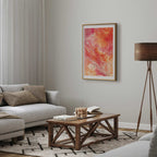 Fiery Abstract Shapes Multicolor Posters