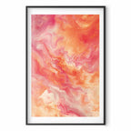 Fiery Abstract Shapes Multicolor Posters