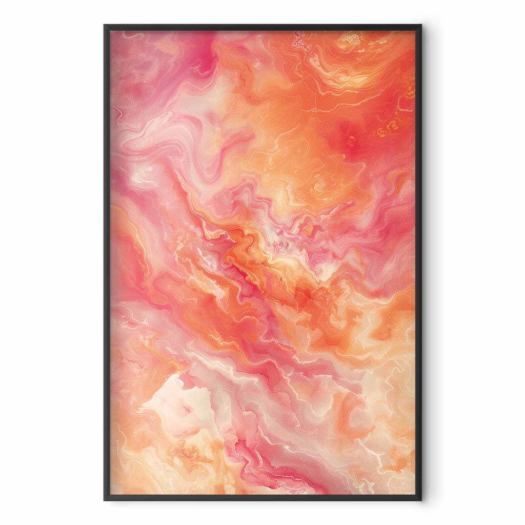 Fiery Abstract Shapes Multicolor Posters