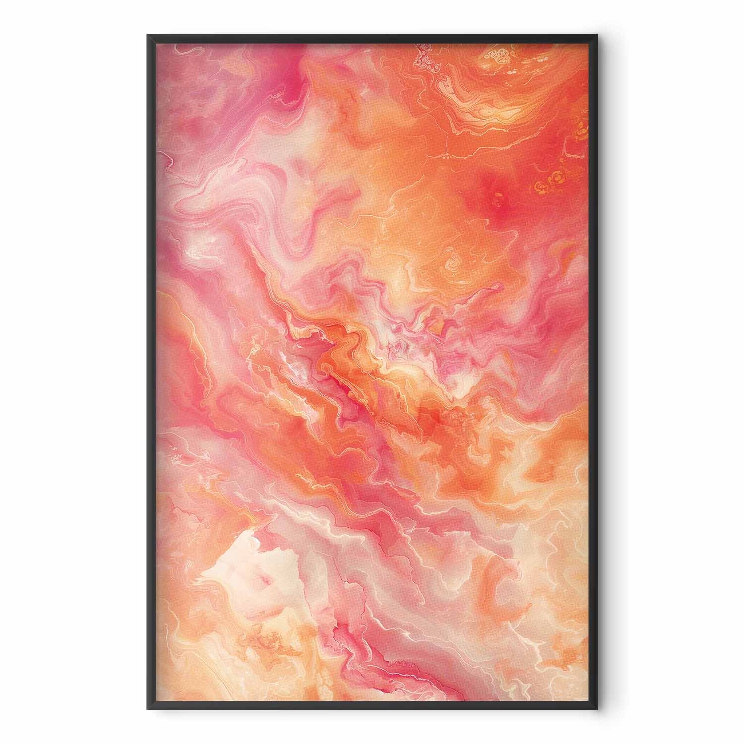 Fiery Abstract Shapes Multicolor Posters