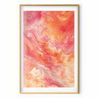 Fiery Abstract Shapes Multicolor Posters
