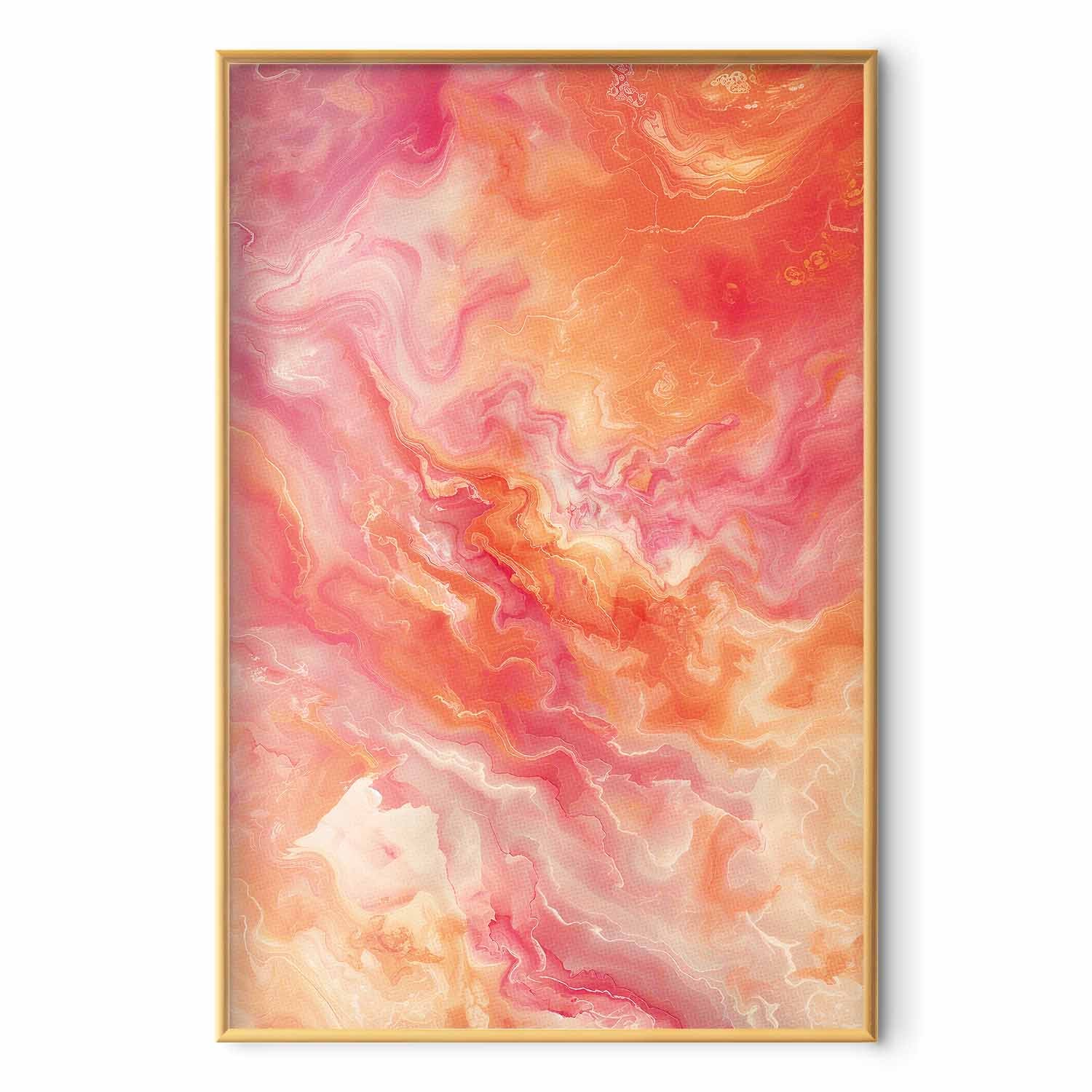 Fiery Abstract Shapes Multicolor Posters