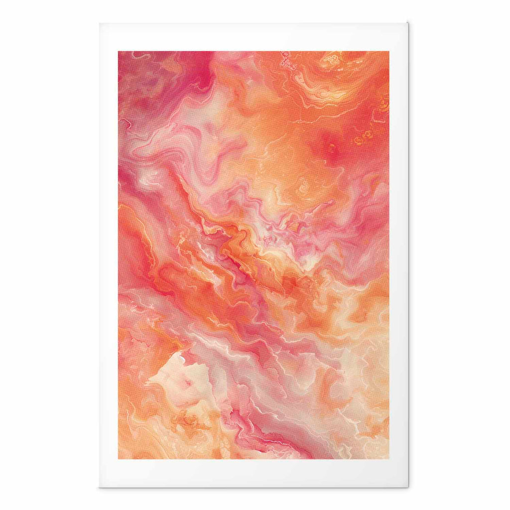Fiery Abstract Shapes Multicolor Posters