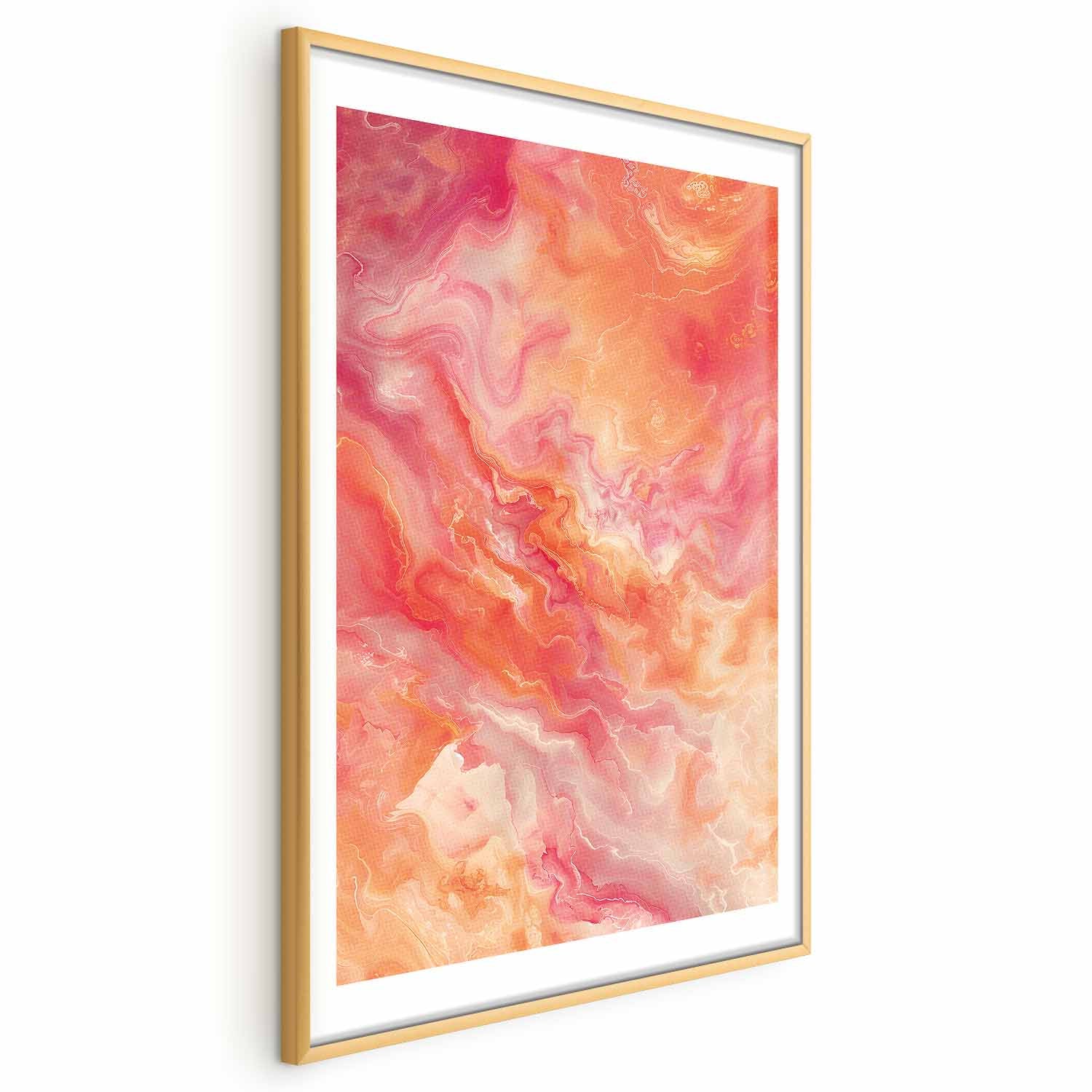Fiery Abstract Shapes Multicolor Posters