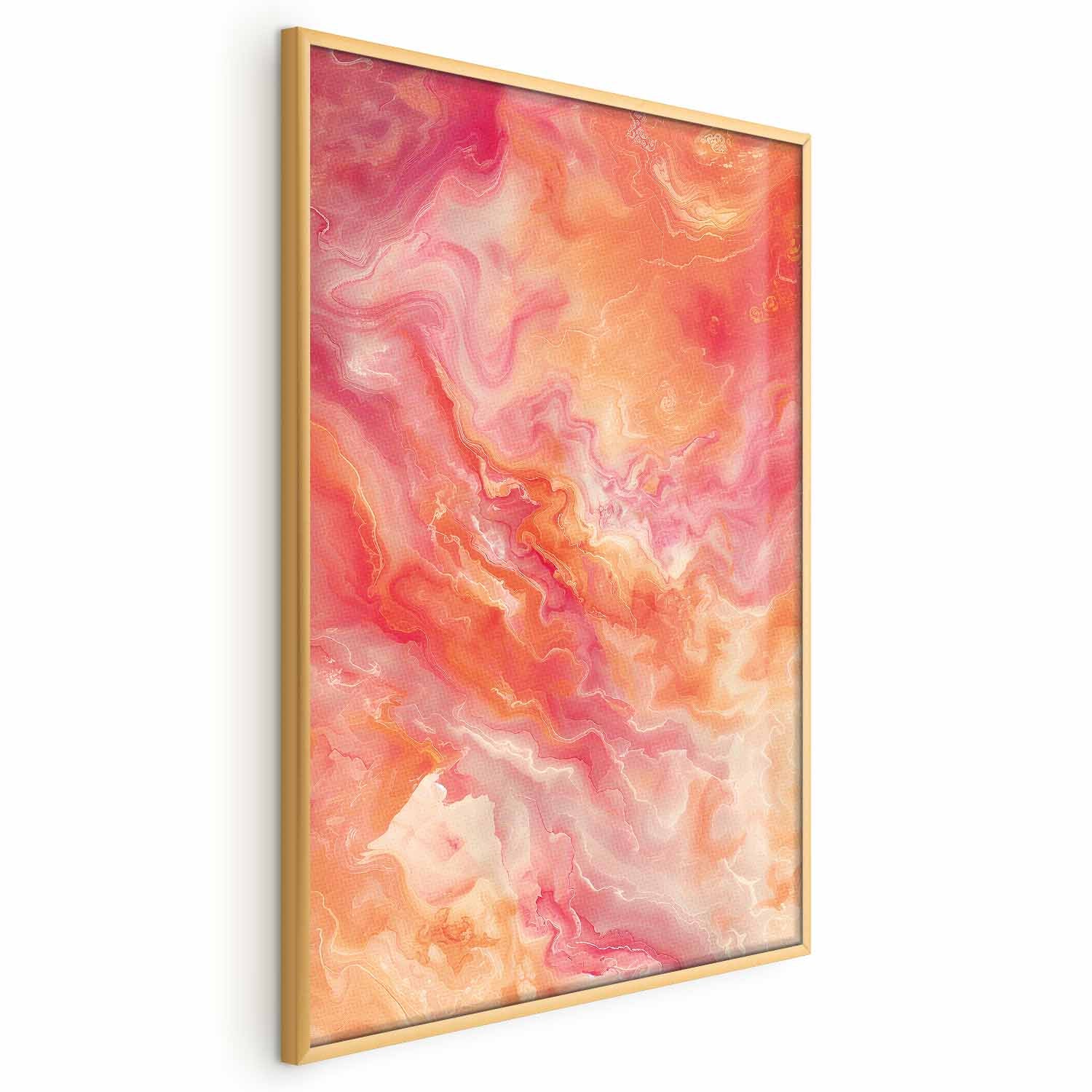 Fiery Abstract Shapes Multicolor Posters