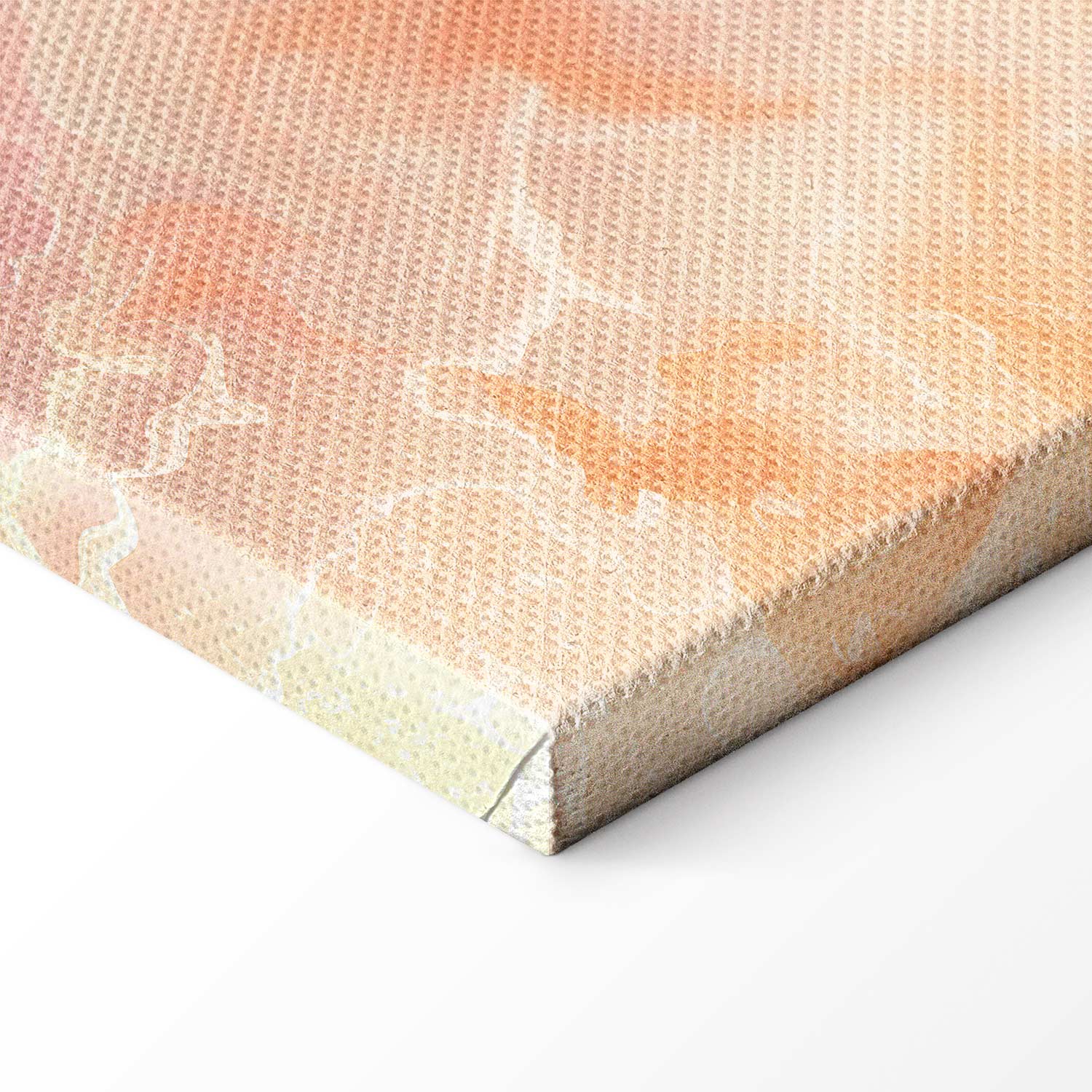 Fiery Abstract Shapes Multicolor Canvas Print