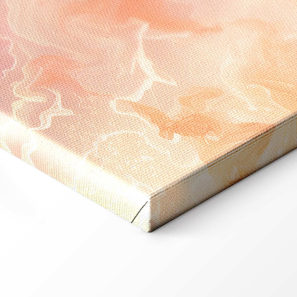 Fiery Abstract Shapes Multicolor Canvas Print