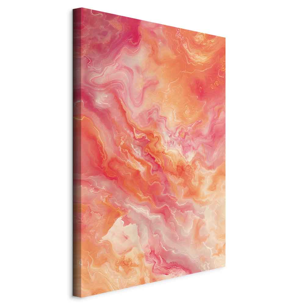 Vibrant Canvas Print with Fiery and Pink Colors