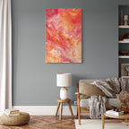 Vibrant Canvas Print with Fiery and Pink Colors