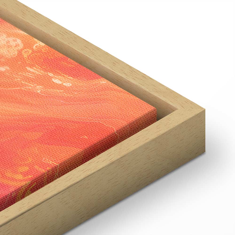 Vibrant Canvas Print with Fiery and Pink Colors