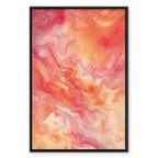 Fiery Abstract Shapes Multicolor Canvas Print