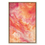 Fiery Abstract Shapes Multicolor Canvas Print