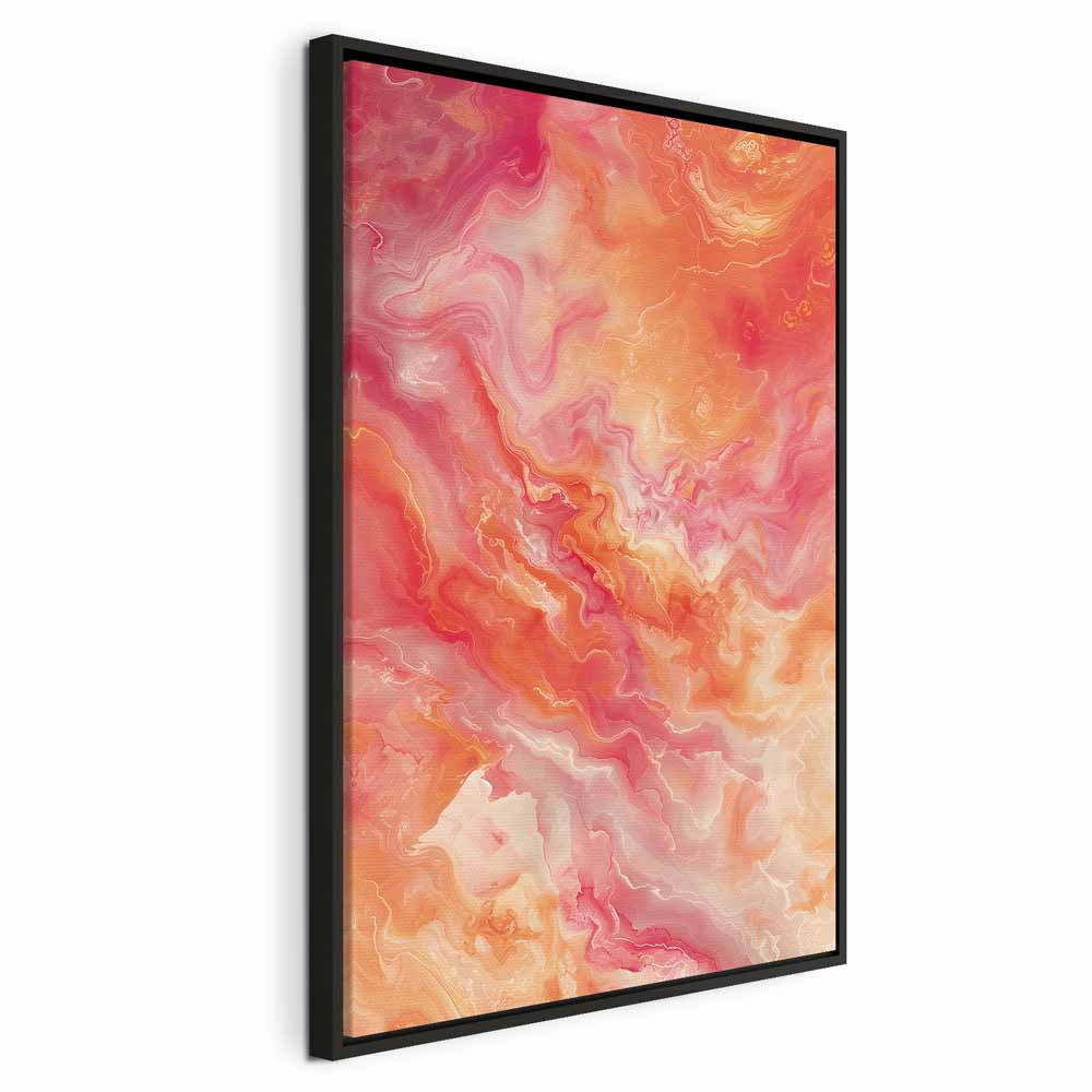 Vibrant Canvas Print with Fiery and Pink Colors