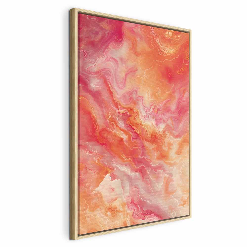 Vibrant Canvas Print with Fiery and Pink Colors