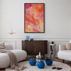 Vibrant Canvas Print with Fiery and Pink Colors