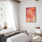 Vibrant Canvas Print with Fiery and Pink Colors