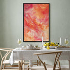 Vibrant Canvas Print with Fiery and Pink Colors