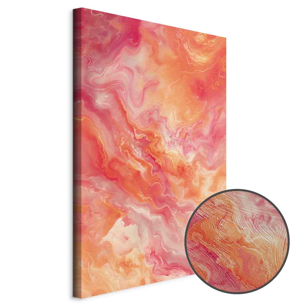Fiery Abstract Shapes Multicolor Canvas Print