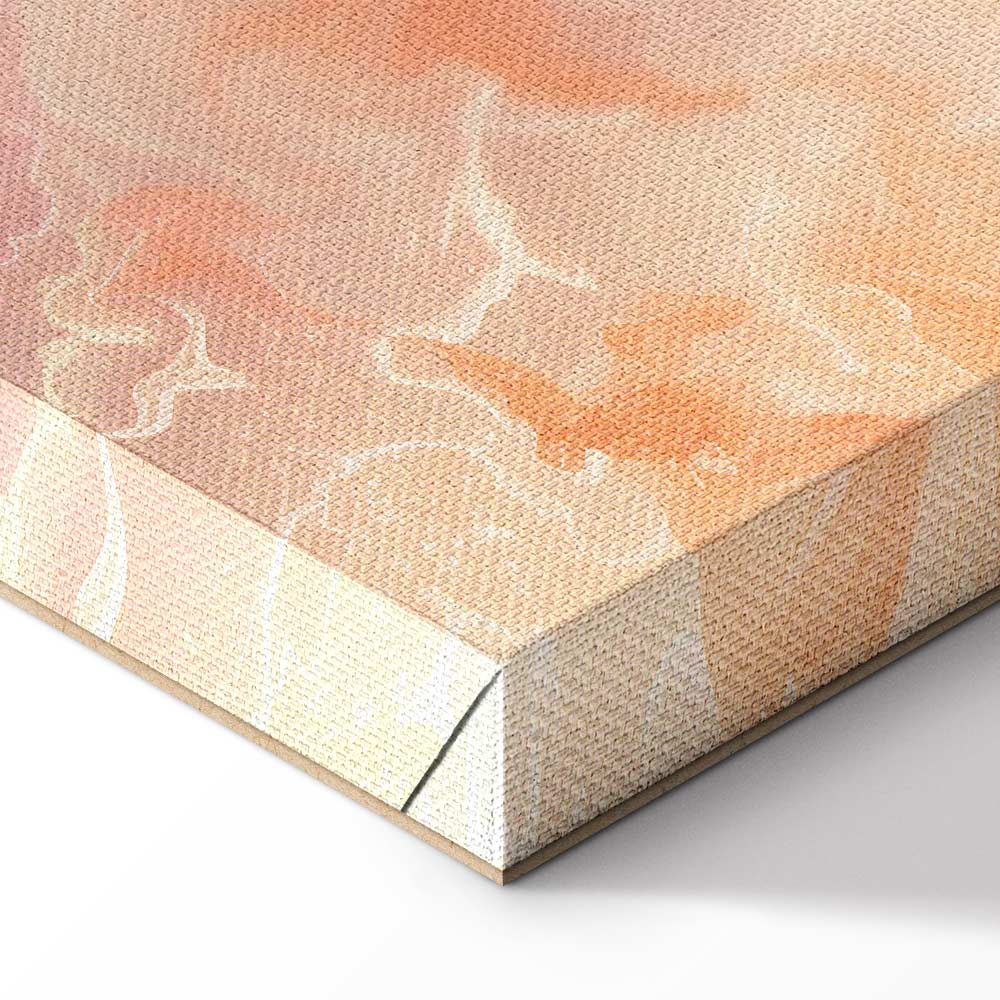 Fiery Abstract Shapes Multicolor Canvas Print