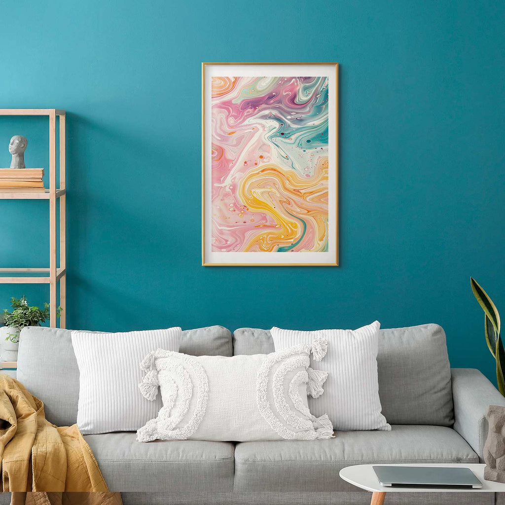 Abstract Colorful Chaos Contemporary Poster
