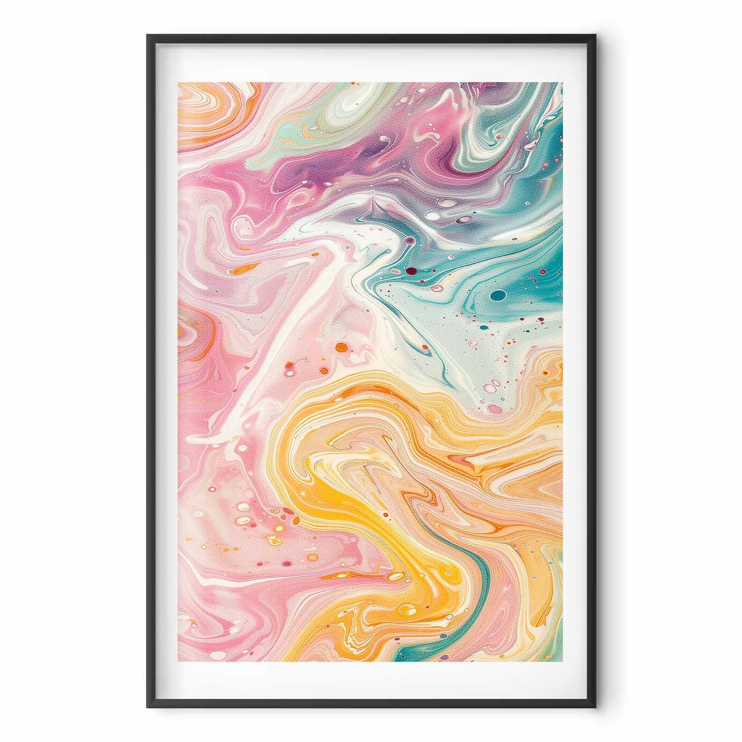 Abstract Colorful Chaos Contemporary Poster