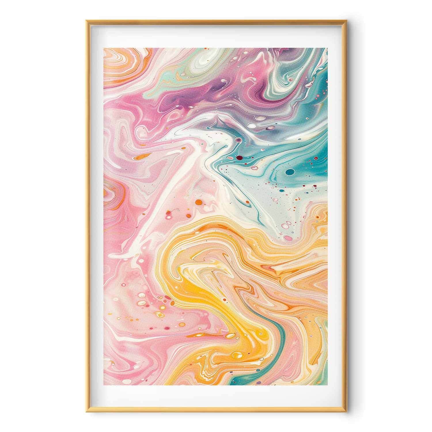Abstract Colorful Chaos Contemporary Poster