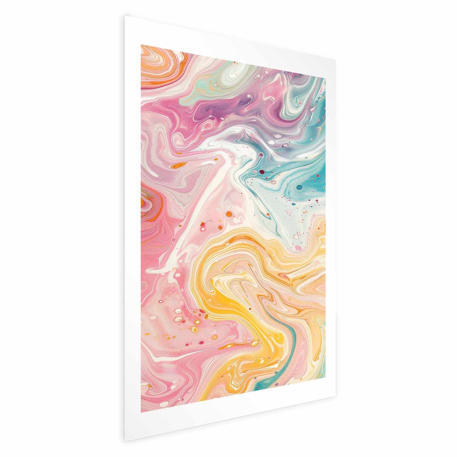 Abstract Colorful Chaos Contemporary Poster